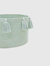 Lorena Canals Basket New Tassels Blue Sage