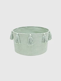 Lorena Canals Basket New Tassels Blue Sage