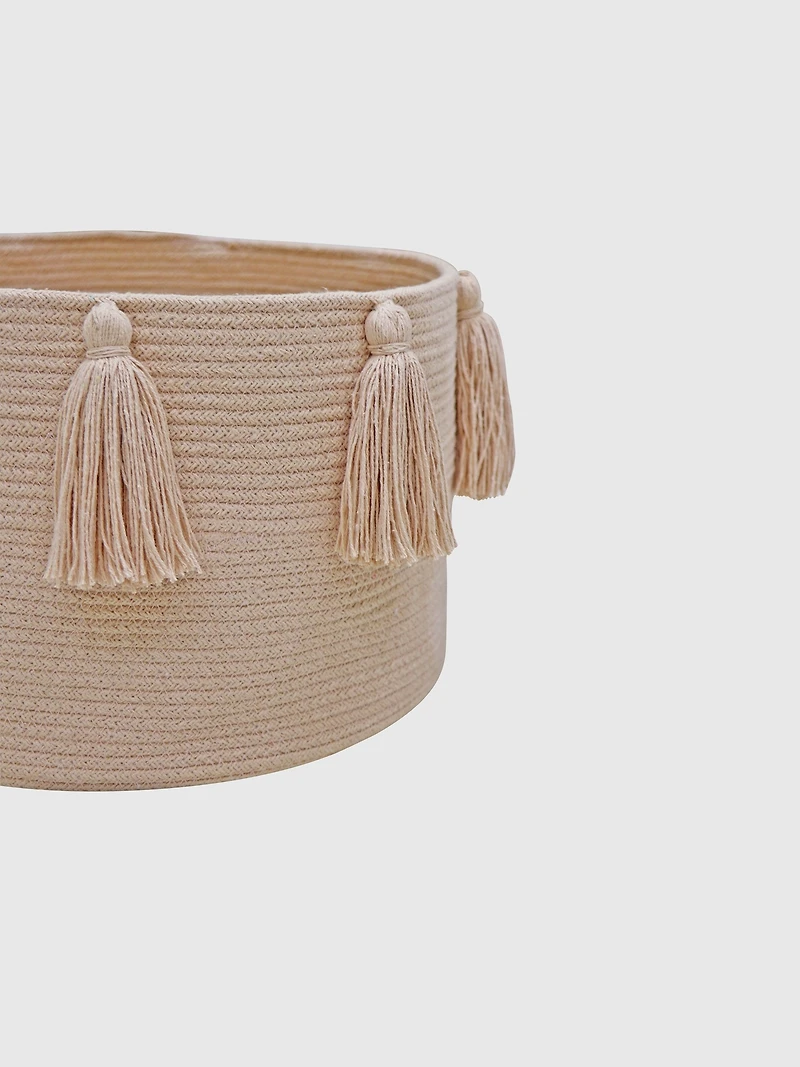 Lorena Canals Basket New Tassels Rose