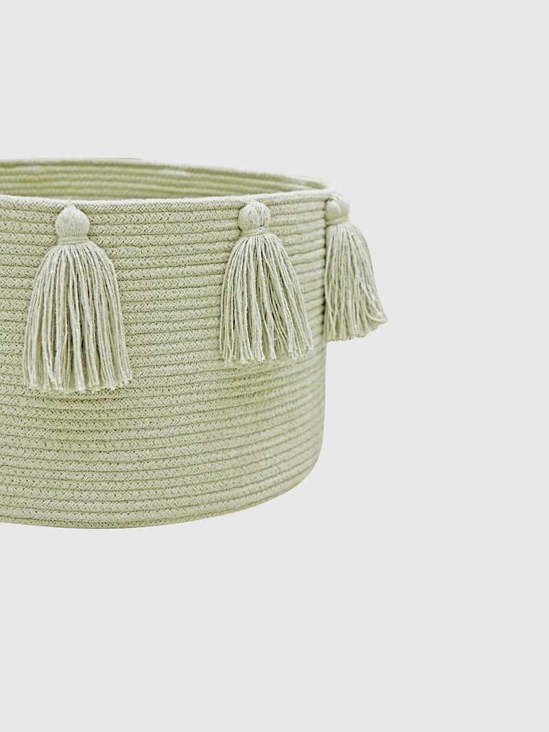 Lorena Canals Basket New Tassels Olive