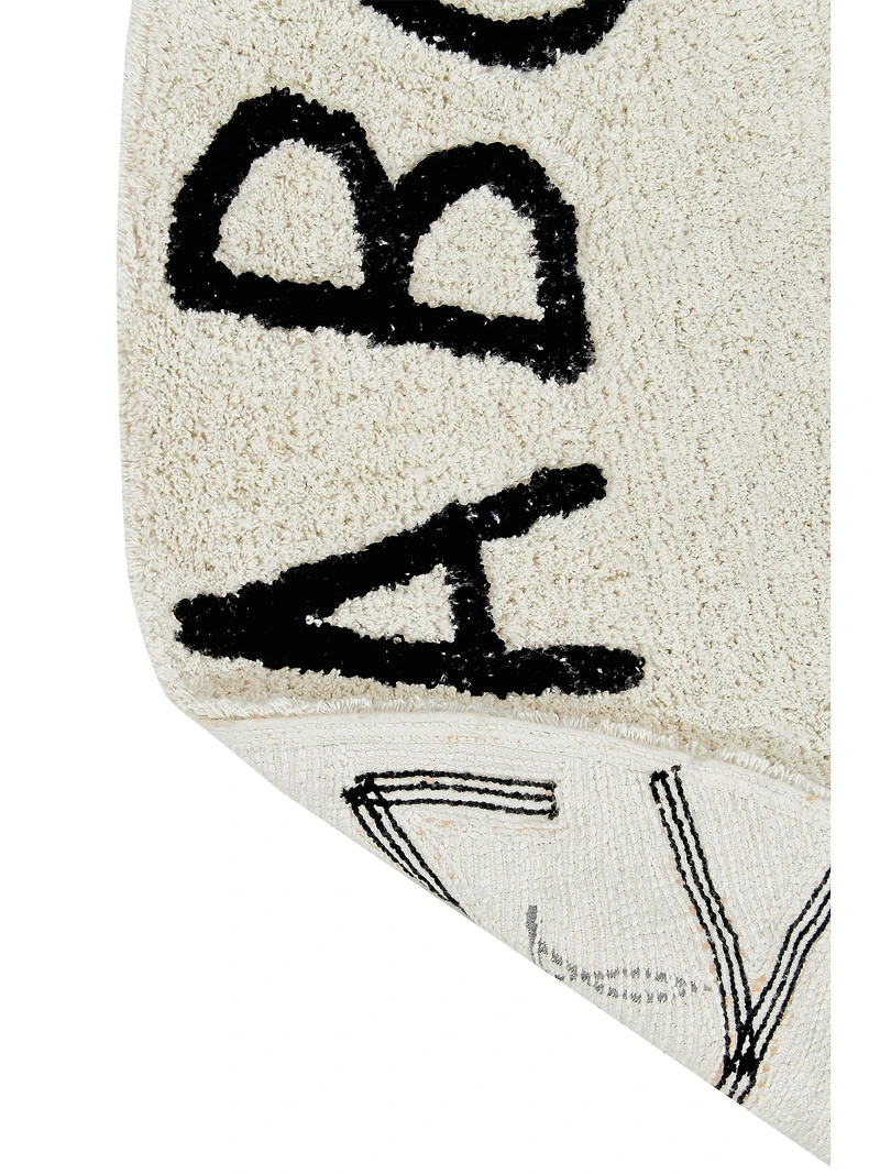 Lorena Canals Washable Rug ABC Natural Black