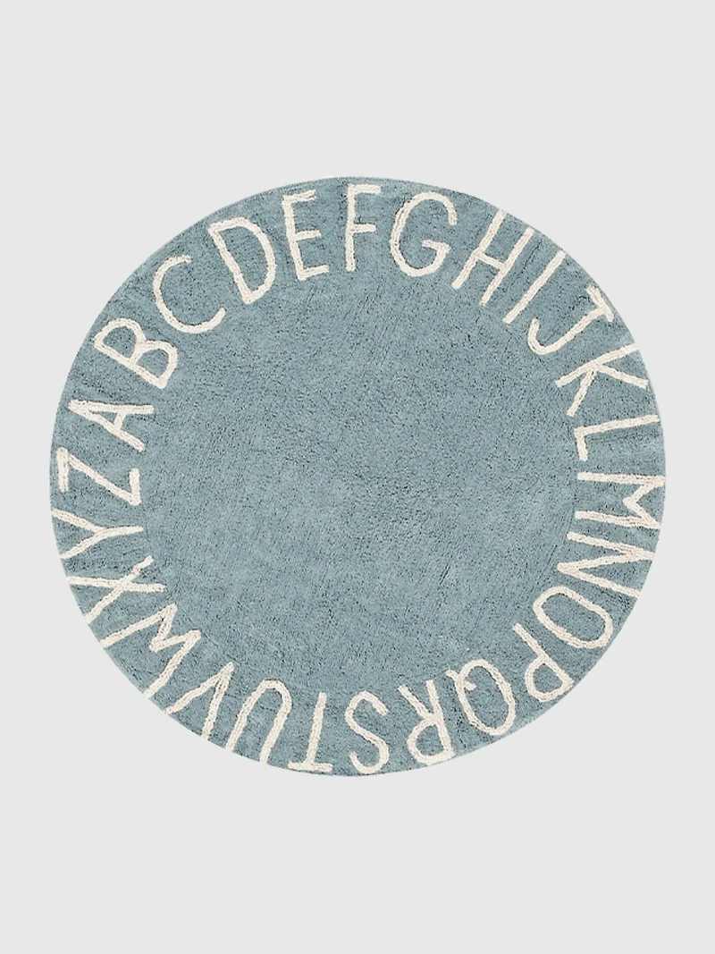 Lorena Canals Washable Rug ABC Natural Vintage Blue