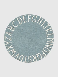 Lorena Canals Washable Rug ABC Natural Vintage Blue