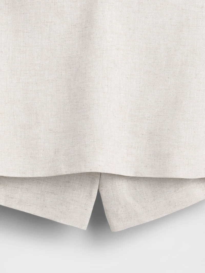 Linen-Blend Mini Skort