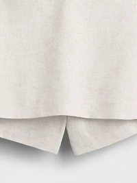 Linen-Blend Mini Skort