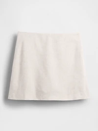Linen-Blend Mini Skort