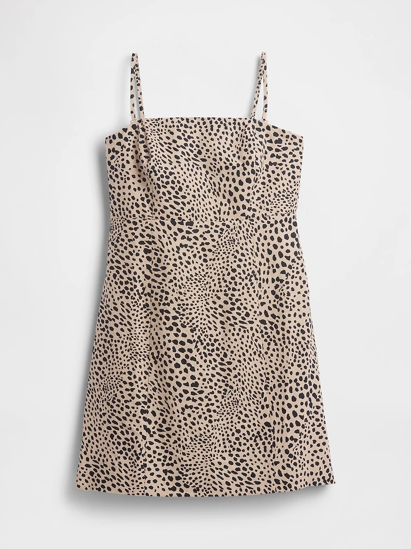 Linen-Blend Mini Dress