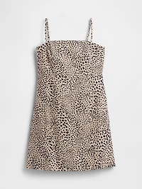 Linen-Blend Mini Dress