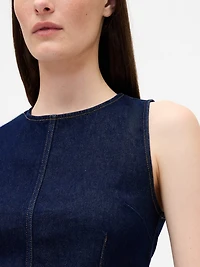 Denim Crop Shell Tank Top