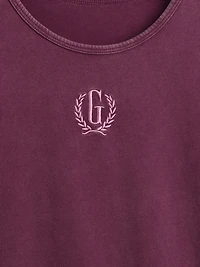 Cotton Jersey Crop Logo T-Shirt