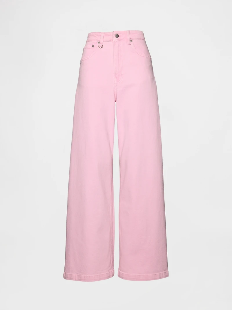 Sky High Rise Stride Wide-Leg Jeans