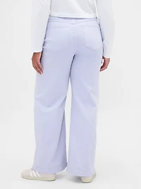 Sky High Rise Stride Wide-Leg Jeans
