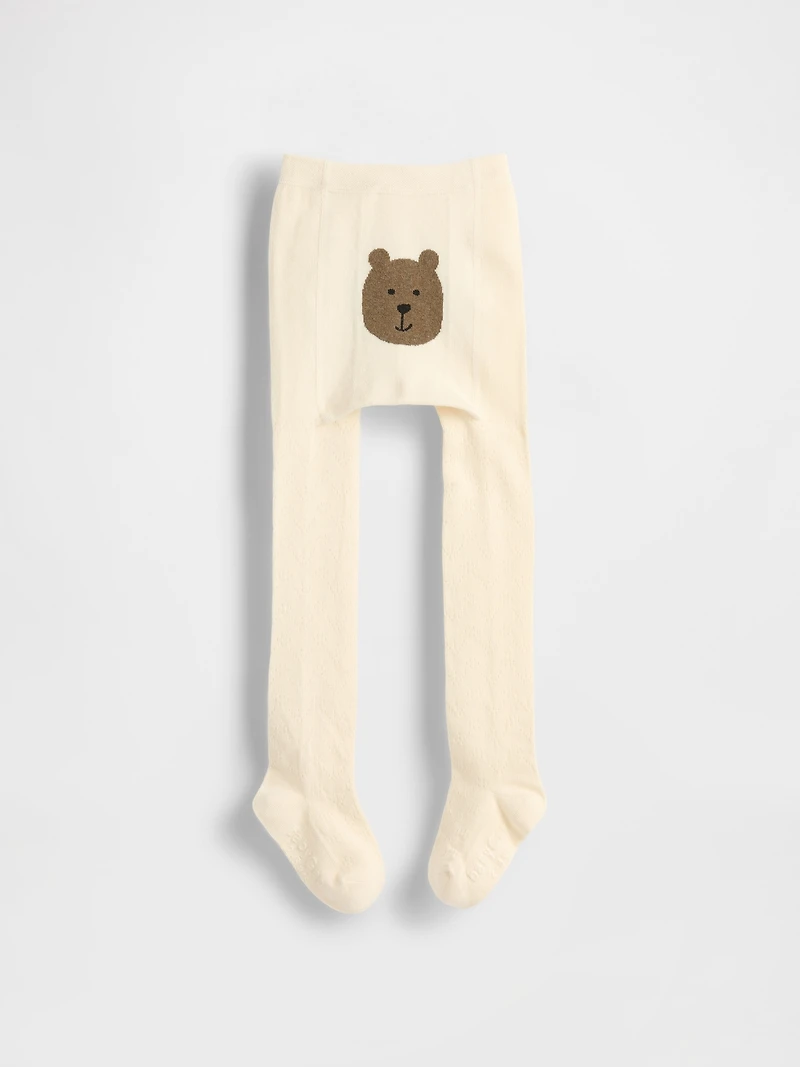 Baby & Toddler Pointelle Bear Tights
