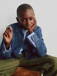 Kids Denim Oversized Shirt