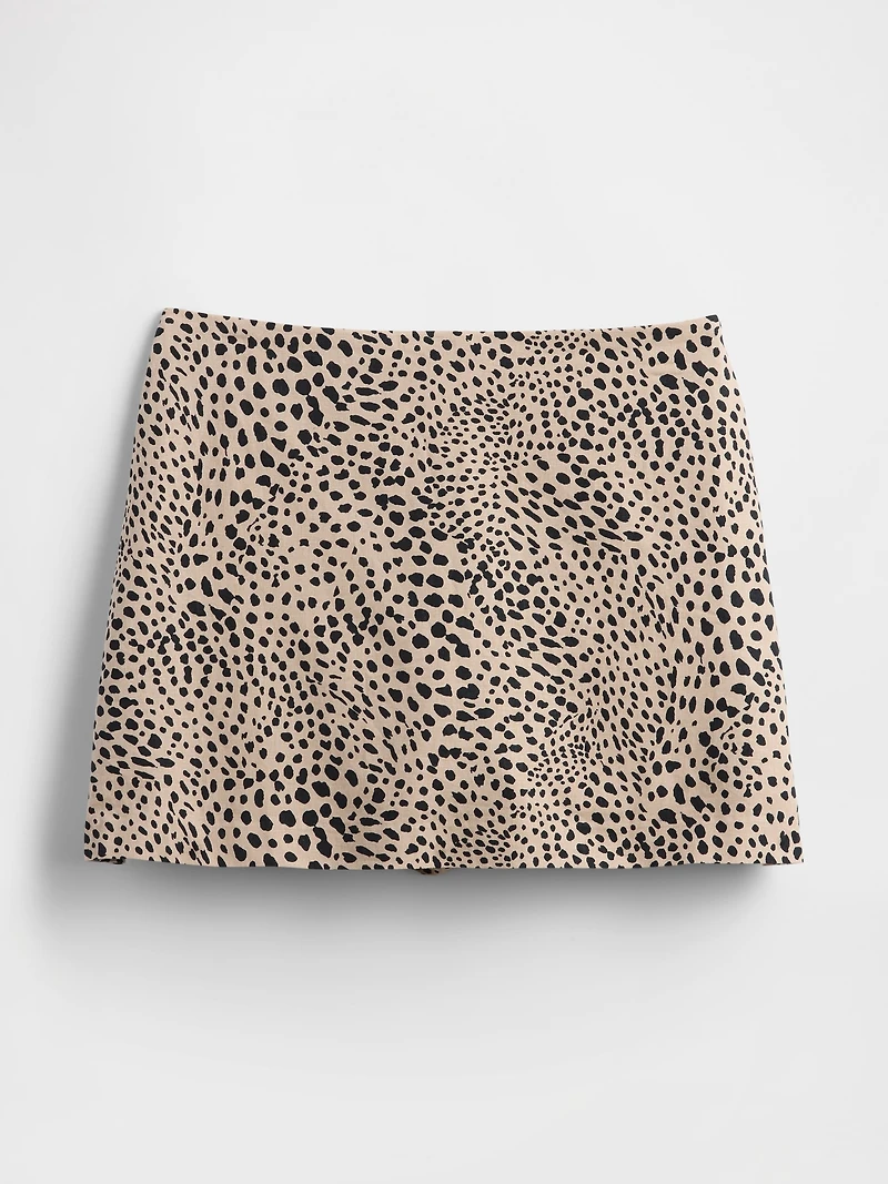 Linen-Blend Mini Skort