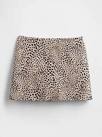 Linen-Blend Mini Skort