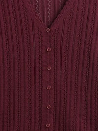 100% Cotton Pointelle Cardigan