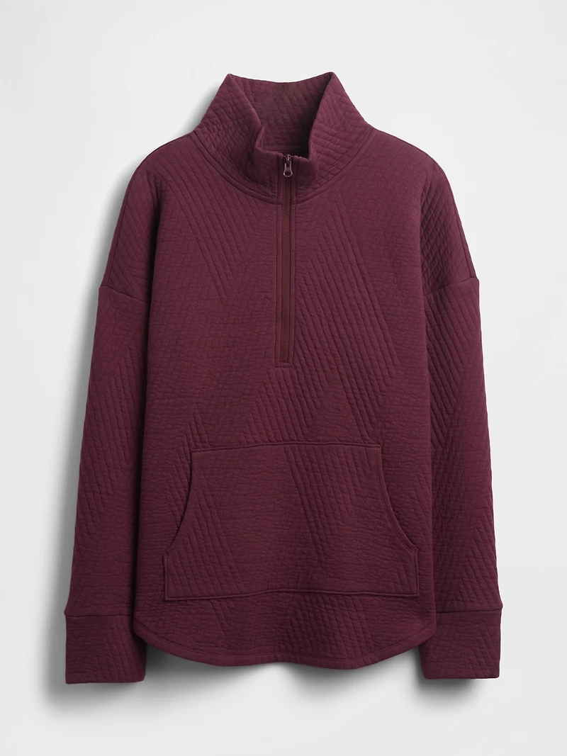 GapFit Quilted Jacquard Half-Zip Pullover