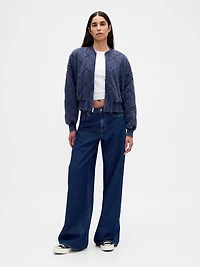 VintageSoft Quilted Bomber Jacket