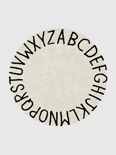 Lorena Canals Washable Rug ABC Natural Black