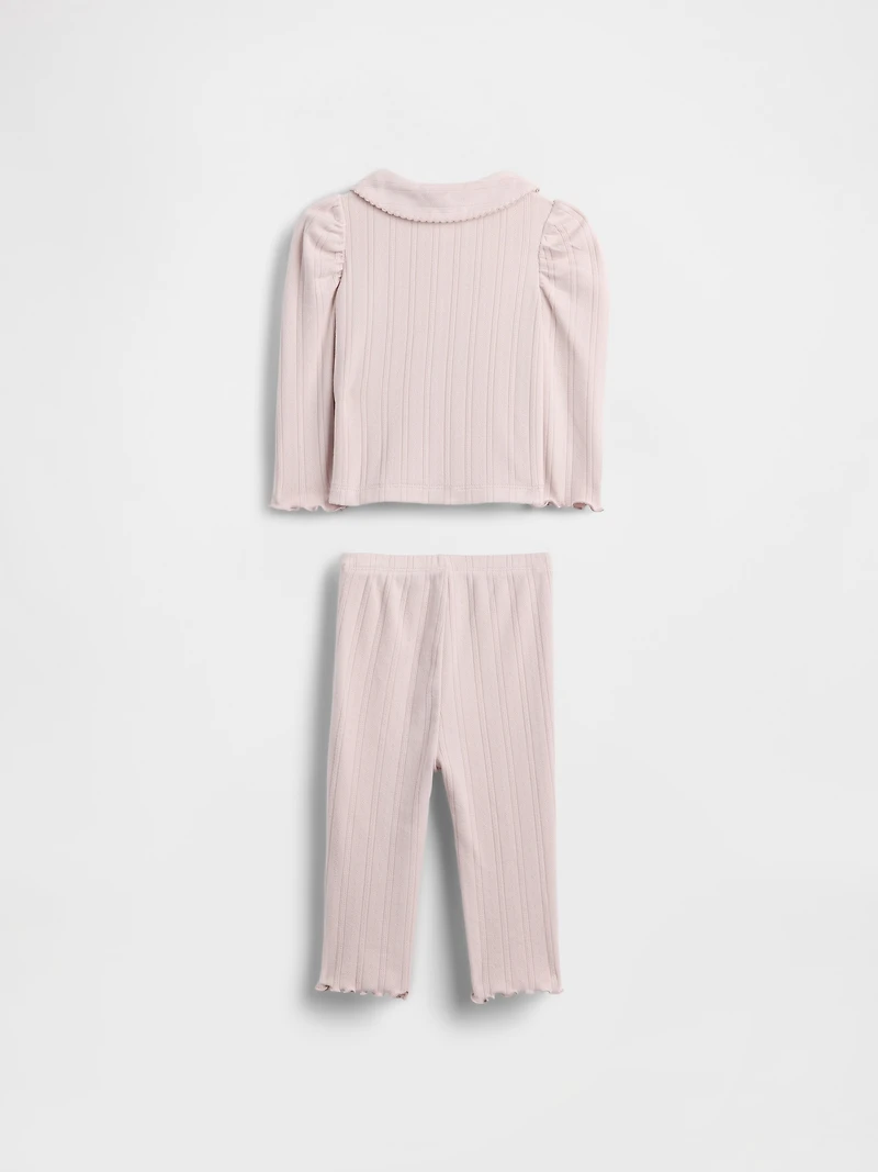 Baby Softspun Pointelle Rib Outfit Set