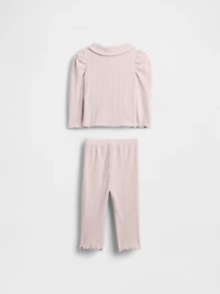 Baby Softspun Pointelle Rib Outfit Set