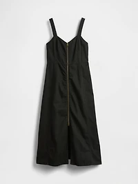 UltraSoft Denim Zip-Front Maxi Dress