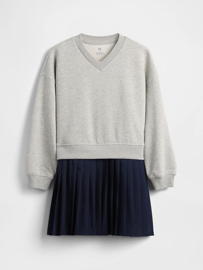 Kids VintageSoft Pleated Sweatshirt Dress