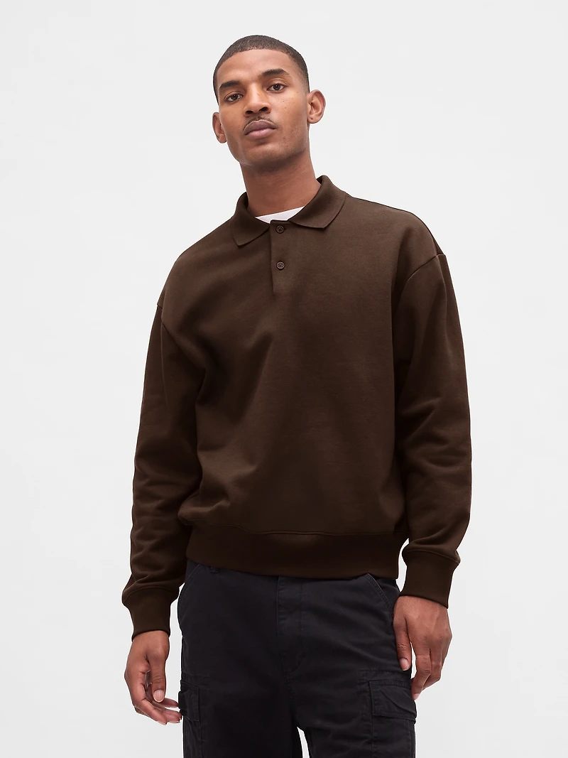 Heavyweight Oversized Polo Sweatshirt