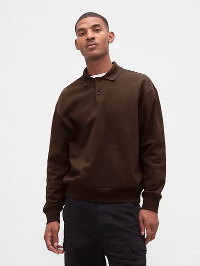 Heavyweight Oversized Polo Sweatshirt
