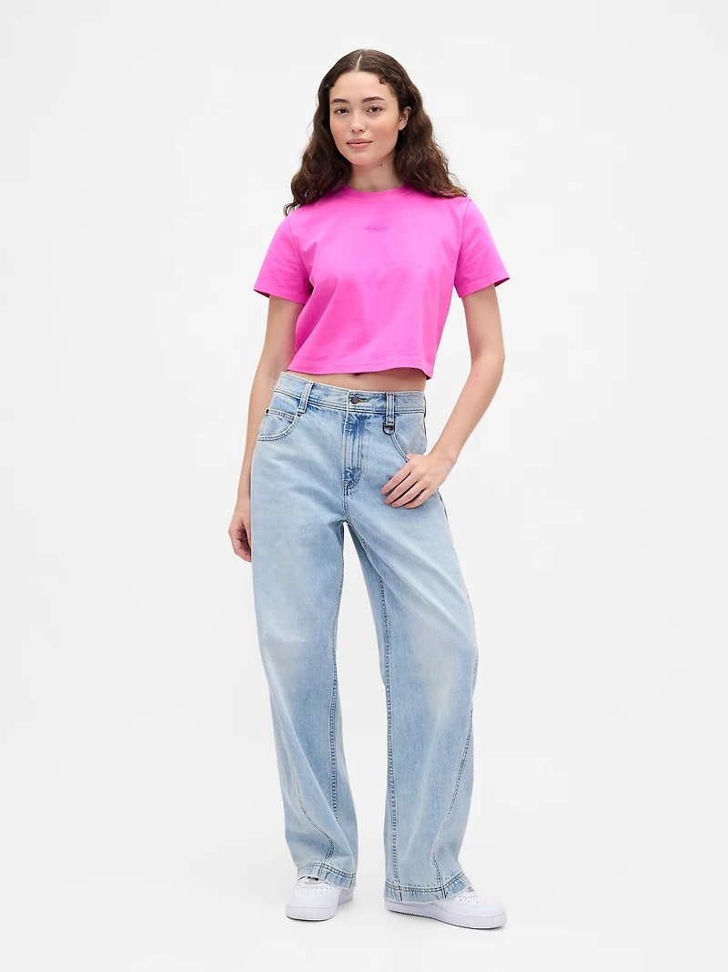 Gap × BÉIS Organic Cotton VintageSoft Crop Graphic T-Shirt