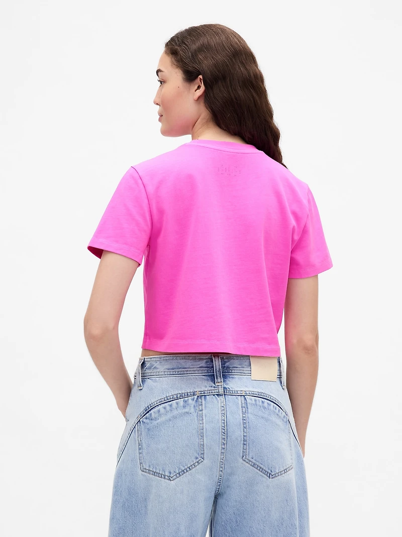 Gap × BÉIS Organic Cotton VintageSoft Crop Graphic T-Shirt