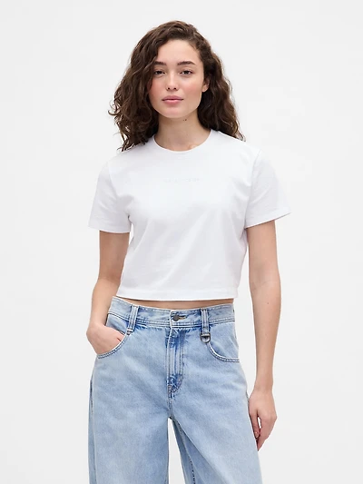 Gap × BÉIS Organic Cotton VintageSoft Crop Graphic T-Shirt