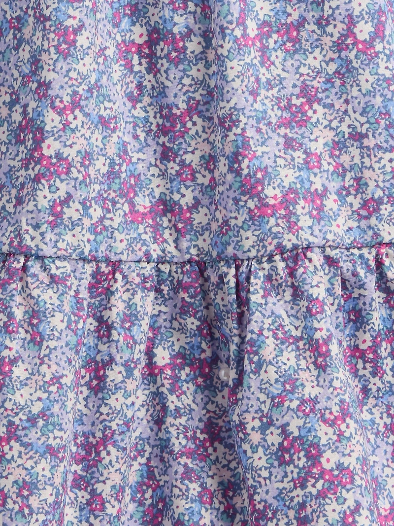 Kids Mixed Media Flounce Dress