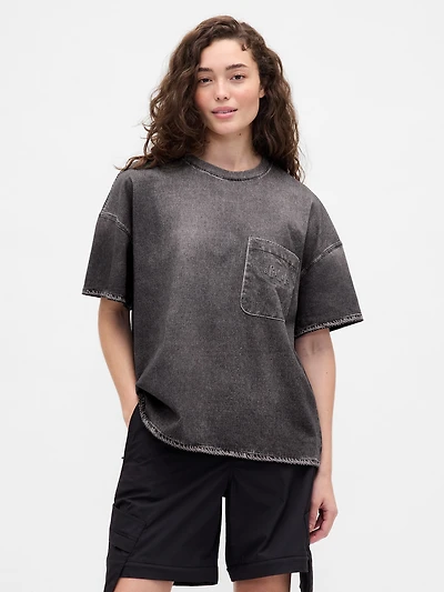 Gap × BÉIS Knit Denim Pocket T-Shirt