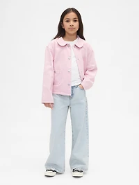 Kids High Rise Stride Wide-Leg Ankle Jeans
