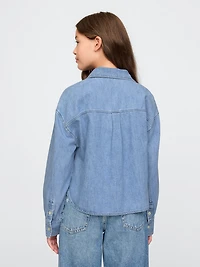 Kids Oversized Denim Shirt