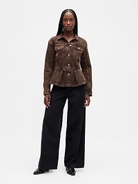 Denim Peplum Jacket