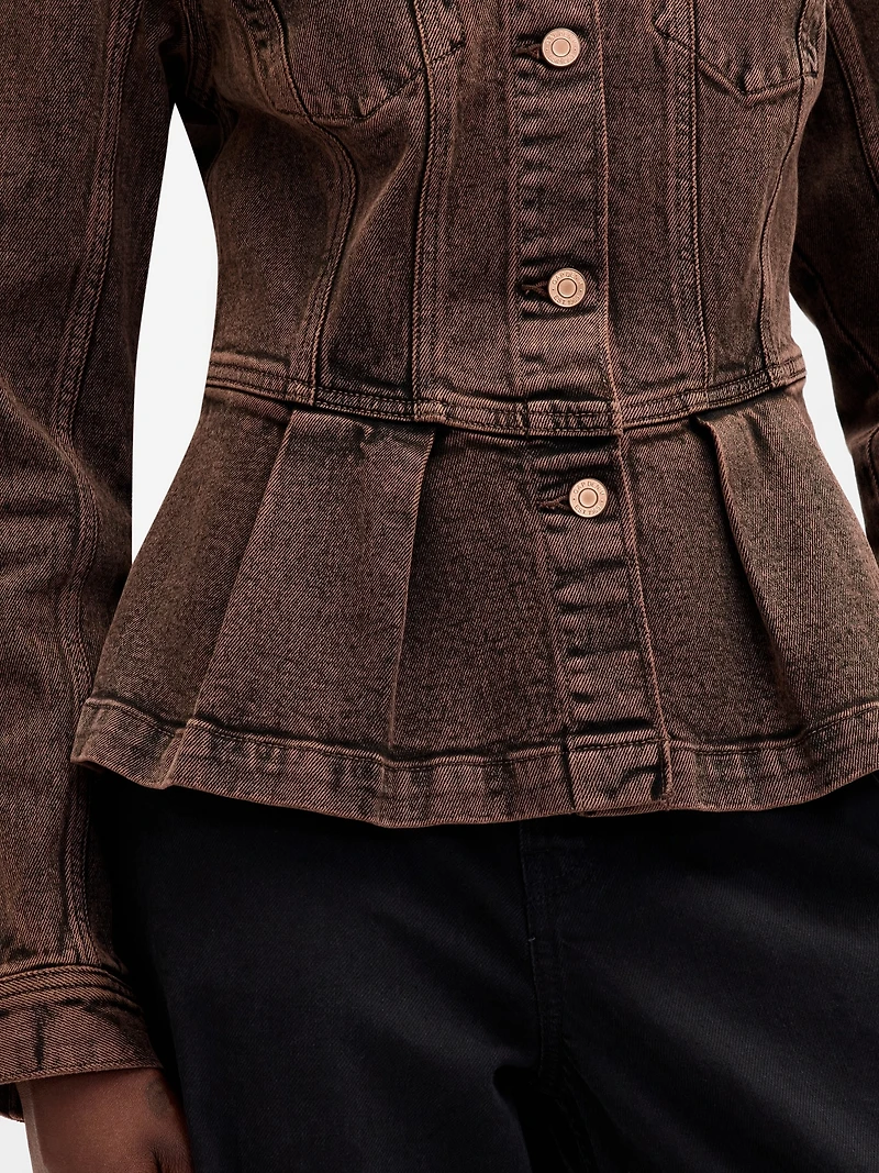 Denim Peplum Jacket