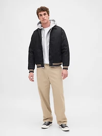 Oversized Varsity Denim Jacket
