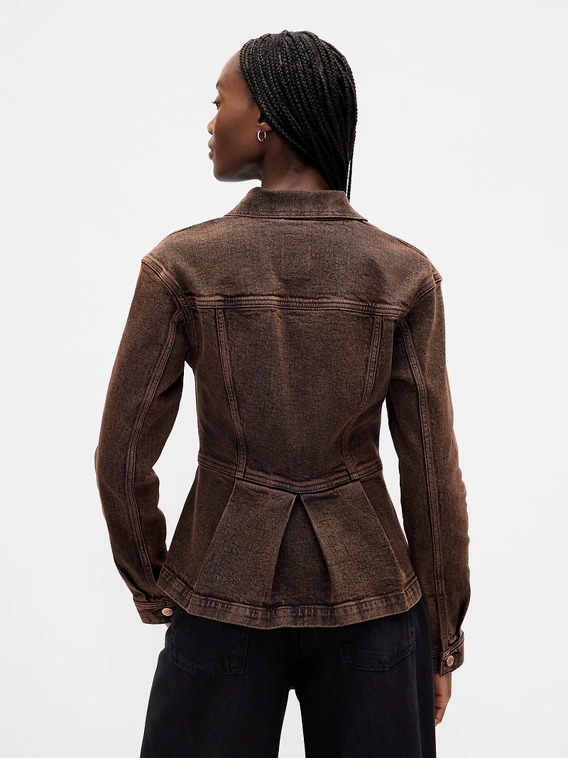 Denim Peplum Jacket