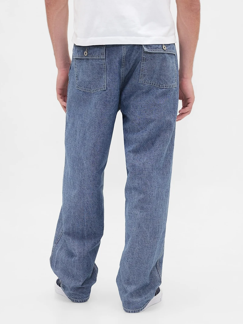Canvas Baggy Trouser Jeans
