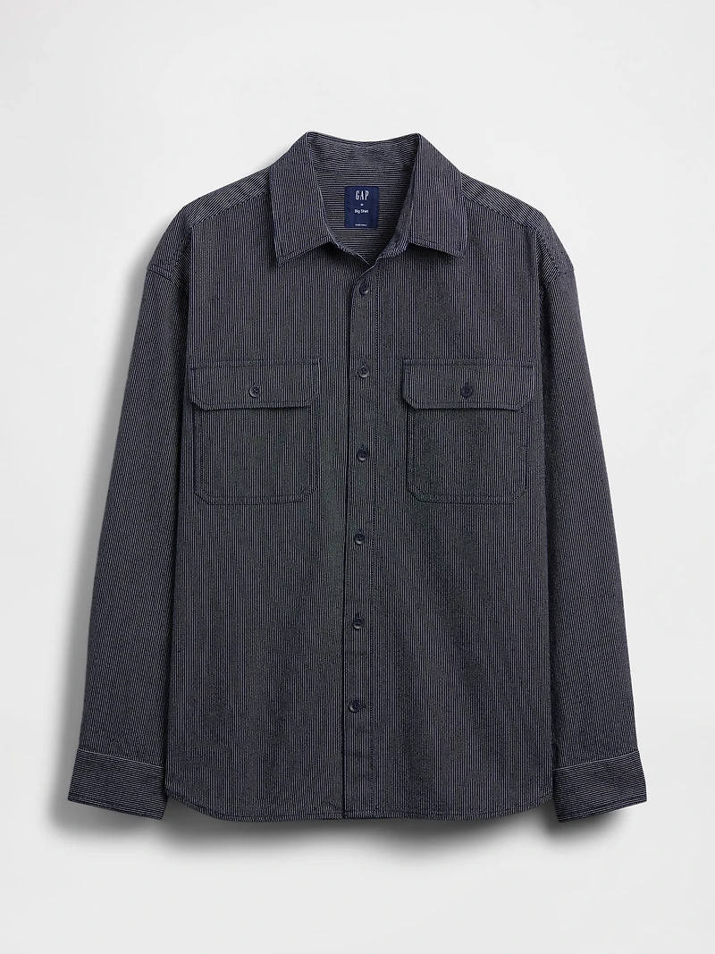 Denim Stripe Big Shirt