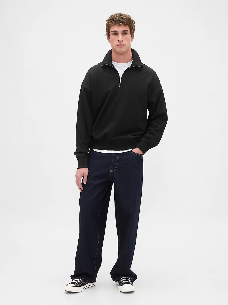 Heavyweight Oversized Quarter-Zip Pullover