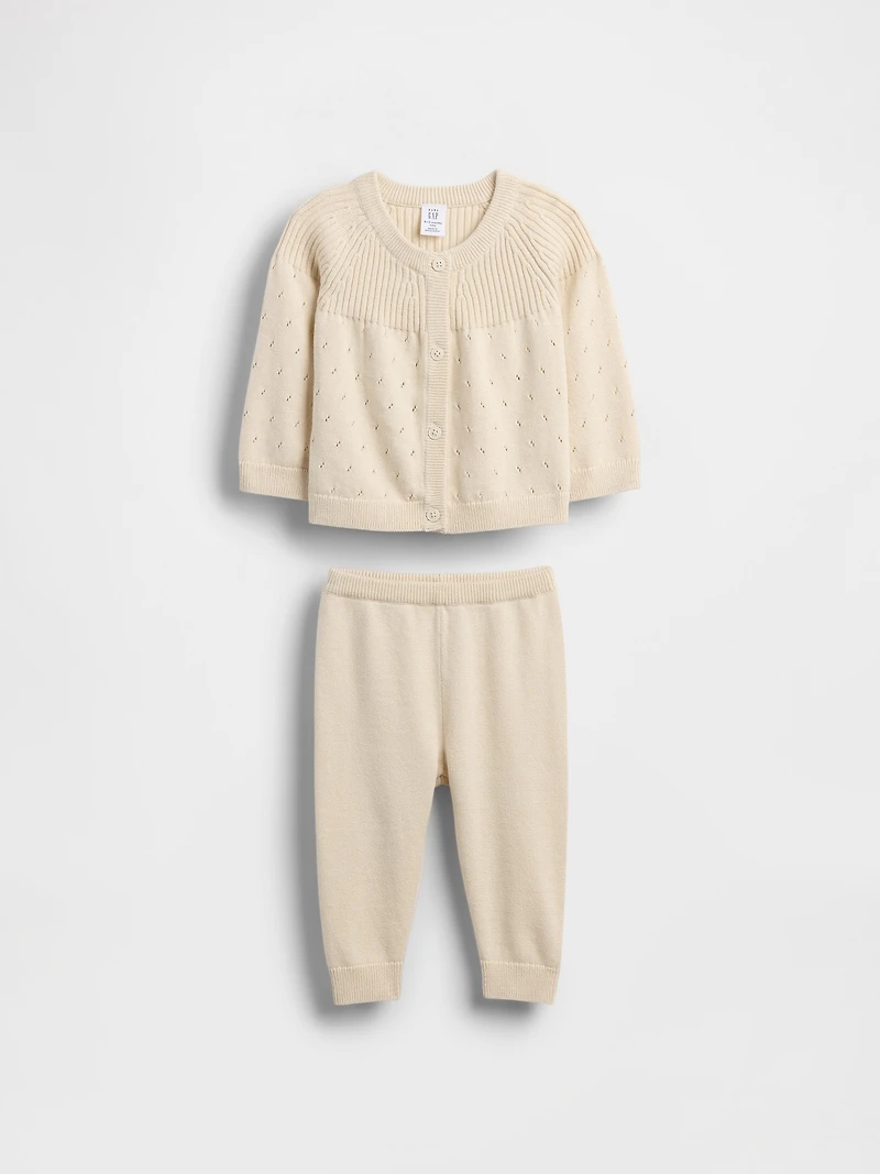 Baby Cardigan Sweater Outfit Set