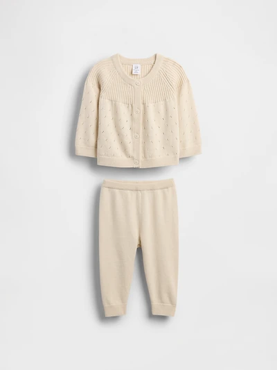 Baby Cardigan Sweater Outfit Set