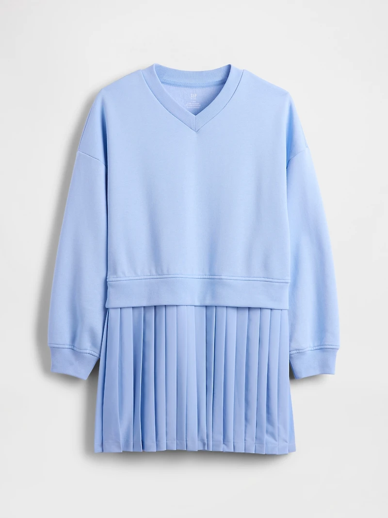 Kids VintageSoft Pleated Sweatshirt Dress