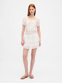 Eyelet Crop Top