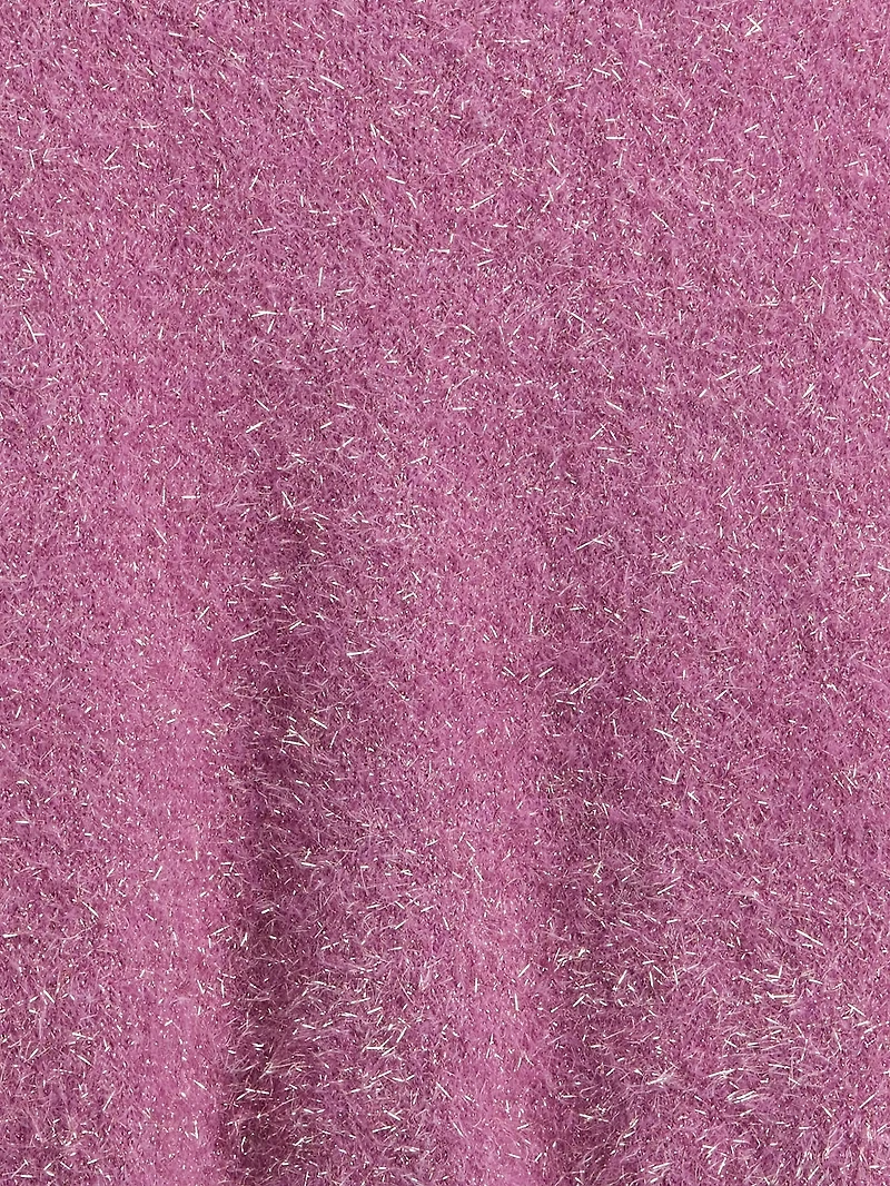 Kids Metallic Eyelash Crewneck Sweater