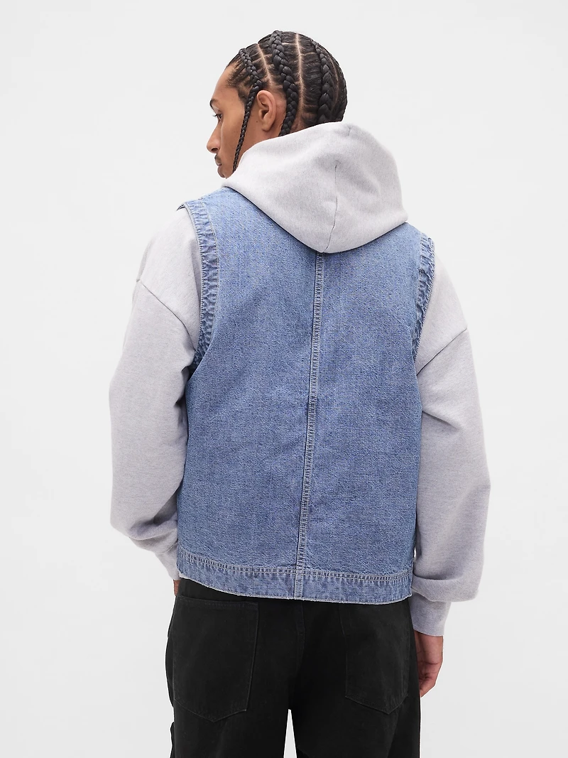 Heavyweight Denim Utility Vest